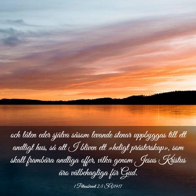 Picture 03 - 1 Petrusbrevet 2:5 SV1917 - och låten eder själva såsom levande stenar - Bible Verse Picture