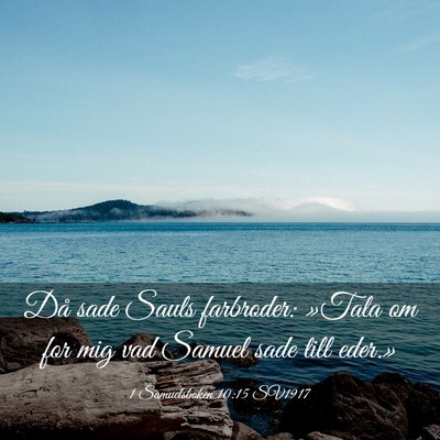 Picture 03 - 1 Samuelsboken 10:15 SV1917 - Då sade Sauls farbroder: »Tala om for mig vad - Bible Verse Picture