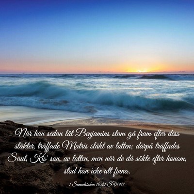 Picture 03 - 1 Samuelsboken 10:21 SV1917 - När han sedan lät Benjamins stam gå fram efter - Bible Verse Picture