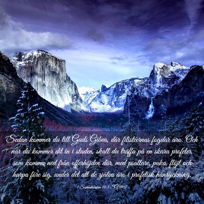 Picture 03 - 1 Samuelsboken 10:5 SV1917 - Sedan kommer du till Guds Gibea, där - Bible Verse Picture