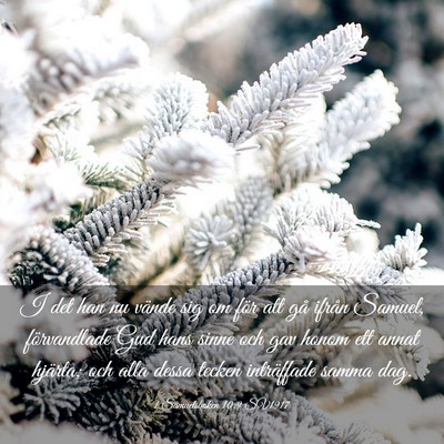 Picture 03 - 1 Samuelsboken 10:9 SV1917 - I det han nu vände sig om för att gå ifrån - Bible Verse Picture
