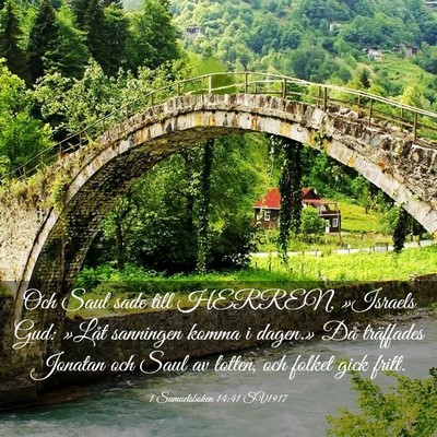 Picture 03 - 1 Samuelsboken 14:41 SV1917 - Och Saul sade till HERREN, »Israels Gud: »Låt - Bible Verse Picture