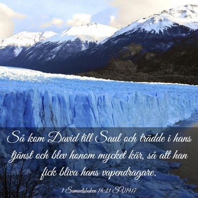 Picture 03 - 1 Samuelsboken 16:21 SV1917 - Så kom David till Saul och trädde i hans - Bible Verse Picture
