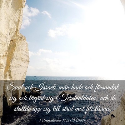 Picture 03 - 1 Samuelsboken 17:2 SV1917 - Saul och Israels män hade ock församlat sig och - Bible Verse Picture