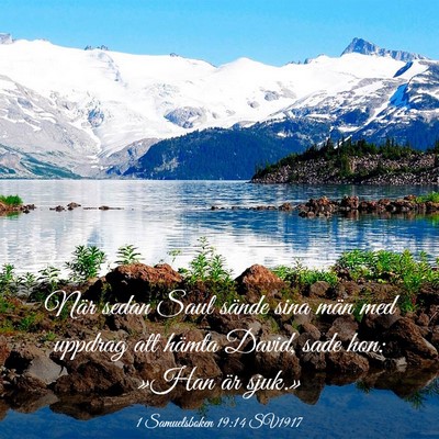Picture 03 - 1 Samuelsboken 19:14 SV1917 - När sedan Saul sände sina män med uppdrag att - Bible Verse Picture
