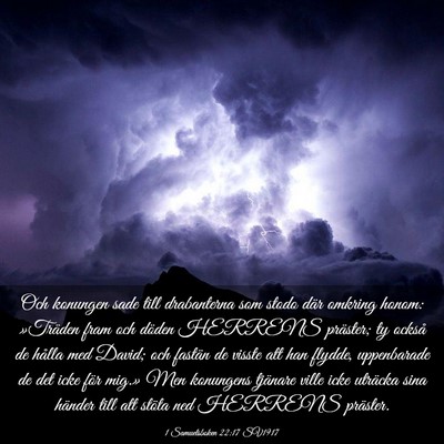 Picture 03 - 1 Samuelsboken 22:17 SV1917 - Och konungen sade till drabanterna som stodo där - Bible Verse Picture