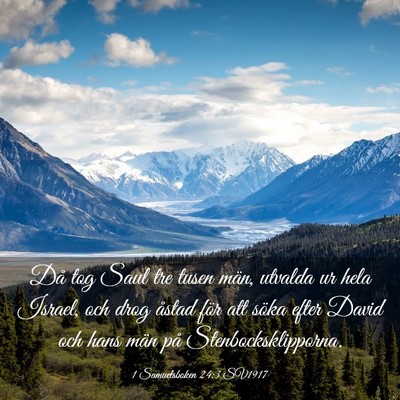 Picture 03 - 1 Samuelsboken 24:3 SV1917 - Då tog Saul tre tusen män, utvalda ur hela - Bible Verse Picture