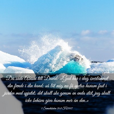 Picture 03 - 1 Samuelsboken 26:8 SV1917 - Då sade Abisai till David: »Gud har i dag - Bible Verse Picture