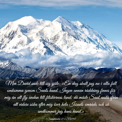 Picture 03 - 1 Samuelsboken 27:1 SV1917 - Men David sade till sig själv: »En dag skall - Bible Verse Picture