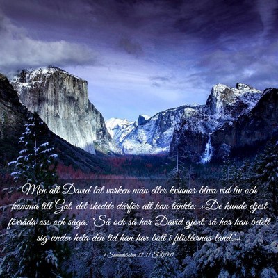 Picture 03 - 1 Samuelsboken 27:11 SV1917 - Men att David lät varken män eller kvinnor - Bible Verse Picture