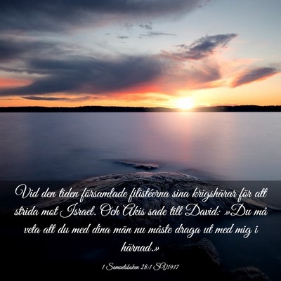 Picture 03 - 1 Samuelsboken 28:1 SV1917 - Vid den tiden församlade filistéerna sina - Bible Verse Picture