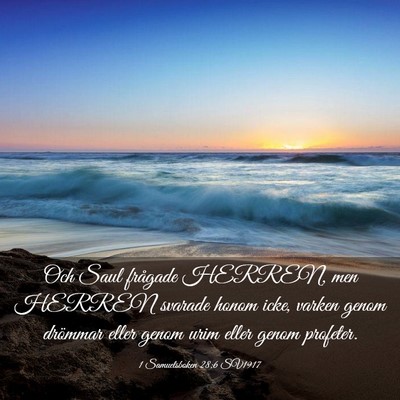 Picture 03 - 1 Samuelsboken 28:6 SV1917 - Och Saul frågade HERREN, men HERREN svarade - Bible Verse Picture