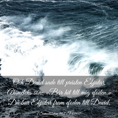 Picture 03 - 1 Samuelsboken 30:7 SV1917 - Och David sade till prästen Ebjatar, Ahimeleks - Bible Verse Picture