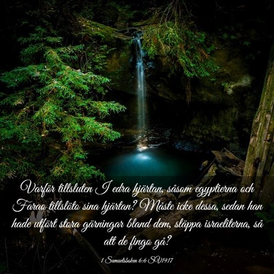 Picture 03 - 1 Samuelsboken 6:6 SV1917 - Varför tillsluten I edra hjärtan, såsom - Bible Verse Picture