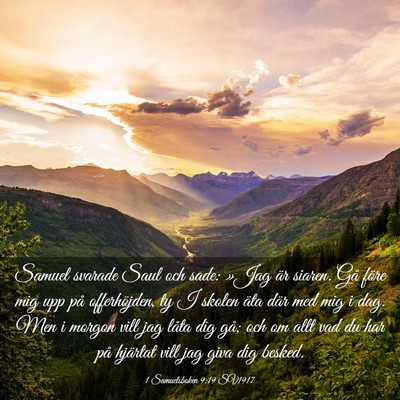 Picture 03 - 1 Samuelsboken 9:19 SV1917 - Samuel svarade Saul och sade: »Jag är siaren. - Bible Verse Picture