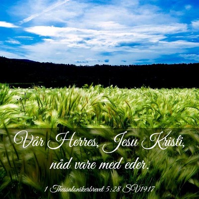 Picture 03 - 1 Thessalonikerbrevet 5:28 SV1917 - Vår Herres, Jesu Kristi, nåd vare med - Bible Verse Picture
