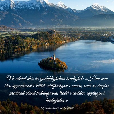 Picture 03 - 1 Timotheosbrevet 3:16 SV1917 - Och erkänt stor är gudaktighetens hemlighet: - Bible Verse Picture