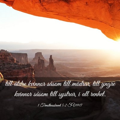 Picture 03 - 1 Timotheosbrevet 5:2 SV1917 - till äldre kvinnor såsom till mödrar, till - Bible Verse Picture