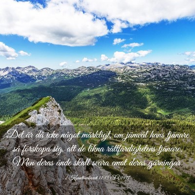 Picture 03 - 2 Korinthierbrevet 11:15 SV1917 - Det är då icke något märkligt, om jämväl - Bible Verse Picture