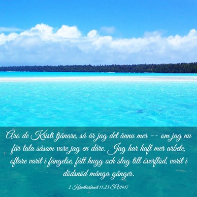 Picture 03 - 2 Korinthierbrevet 11:23 SV1917 - Äro de Kristi tjänare, så är jag det ännu - Bible Verse Picture
