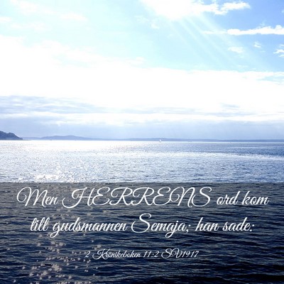 Picture 03 - 2 Krönikeboken 11:2 SV1917 - Men HERRENS ord kom till gudsmannen Semaja; han - Bible Verse Picture