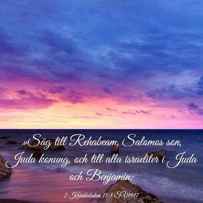 Picture 03 - 2 Krönikeboken 11:3 SV1917 - »Säg till Rehabeam, Salomos son, Juda konung, - Bible Verse Picture