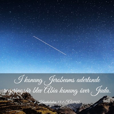 Picture 03 - 2 Krönikeboken 13:1 SV1917 - I konung Jerobeams adertonde regeringsår blev - Bible Verse Picture