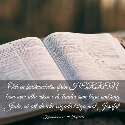 Picture 03 - 2 Krönikeboken 17:10 SV1917 - Och en förskräckelse ifrån HERREN kom över - Bible Verse Picture