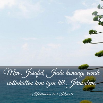 Picture 03 - 2 Krönikeboken 19:1 SV1917 - Men Josafat, Juda konung, vände välbehållen - Bible Verse Picture