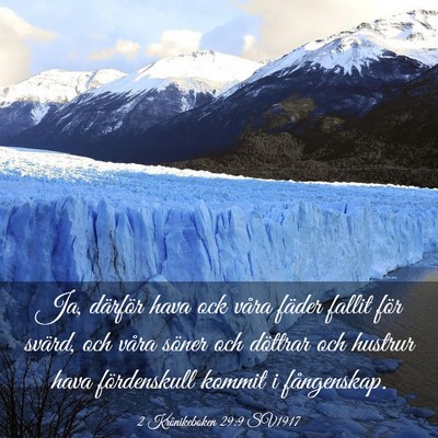 Picture 03 - 2 Krönikeboken 29:9 SV1917 - Ja, därför hava ock våra fäder fallit för - Bible Verse Picture