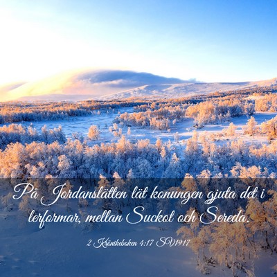 Picture 03 - 2 Krönikeboken 4:17 SV1917 - På Jordanslätten lät konungen gjuta det i - Bible Verse Picture