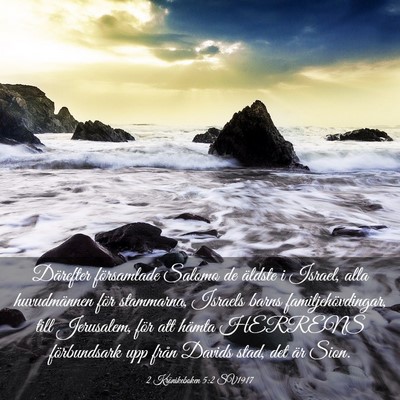 Picture 03 - 2 Krönikeboken 5:2 SV1917 - Därefter församlade Salomo de äldste i Israel, - Bible Verse Picture
