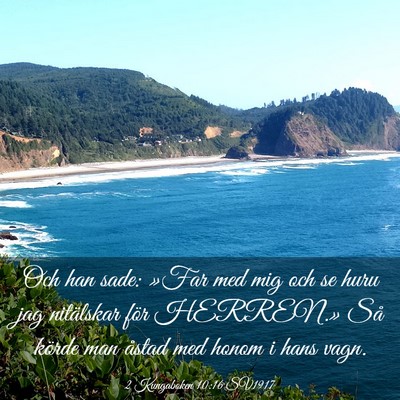 Picture 03 - 2 Kungaboken 10:16 SV1917 - Och han sade: »Far med mig och se huru jag - Bible Verse Picture