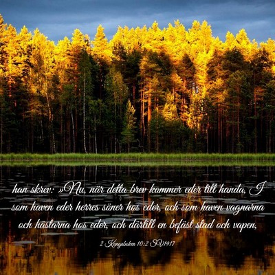 Picture 03 - 2 Kungaboken 10:2 SV1917 - han skrev: »Nu, när detta brev kommer eder till - Bible Verse Picture