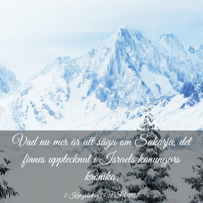 Picture 03 - 2 Kungaboken 15:11 SV1917 - Vad nu mer är att säga om Sakarja, det finnes - Bible Verse Picture