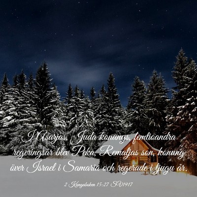 Picture 03 - 2 Kungaboken 15:27 SV1917 - I Asarjas, Juda konungs, femtioandra regeringsår - Bible Verse Picture