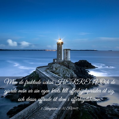 Picture 03 - 2 Kungaboken 17:32 SV1917 - Men de fruktade också HERREN. Och de gjorde män - Bible Verse Picture