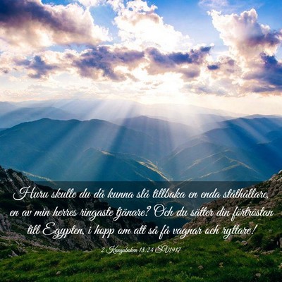 Picture 03 - 2 Kungaboken 18:24 SV1917 - Huru skulle du då kunna slå tillbaka en enda - Bible Verse Picture