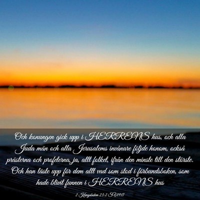 Picture 03 - 2 Kungaboken 23:2 SV1917 - Och konungen gick upp i HERRENS hus, och alla - Bible Verse Picture