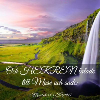 Picture 03 - 2 Mosebok 14:1 SV1917 - Och HERREN talade till Mose och - Bible Verse Picture