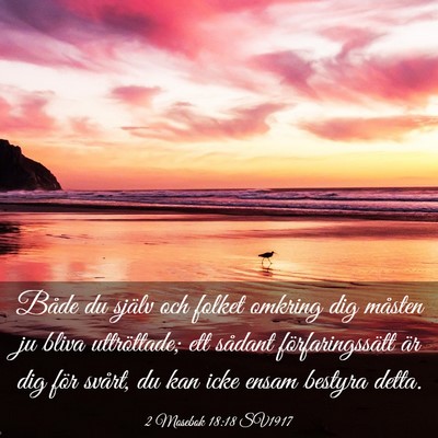 Picture 03 - 2 Mosebok 18:18 SV1917 - Både du själv och folket omkring dig måsten ju - Bible Verse Picture