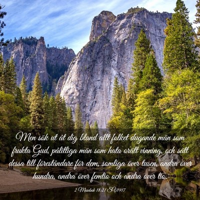 Picture 03 - 2 Mosebok 18:21 SV1917 - Men sök ut åt dig bland allt folket dugande - Bible Verse Picture