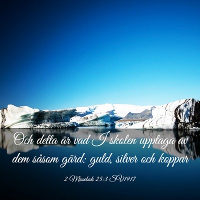 Picture 03 - 2 Mosebok 25:3 SV1917 - Och detta är vad I skolen upptaga av dem såsom - Bible Verse Picture