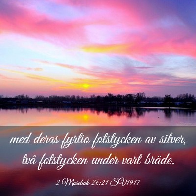 Picture 03 - 2 Mosebok 26:21 SV1917 - med deras fyrtio fotstycken av silver, två - Bible Verse Picture