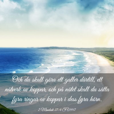 Picture 03 - 2 Mosebok 27:4 SV1917 - Och du skall göra ett galler därtill, ett - Bible Verse Picture