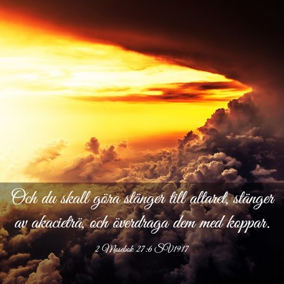 Picture 03 - 2 Mosebok 27:6 SV1917 - Och du skall göra stänger till altaret, - Bible Verse Picture