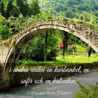 Picture 03 - 2 Mosebok 28:18 SV1917 - i andra raden en karbunkel, en safir och en - Bible Verse Picture