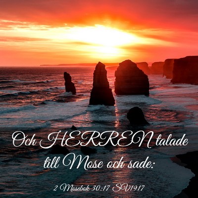 Picture 03 - 2 Mosebok 30:17 SV1917 - Och HERREN talade till Mose och - Bible Verse Picture