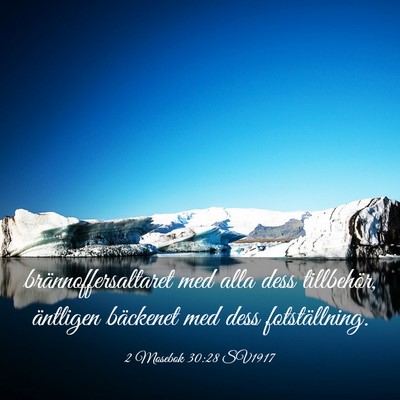 Picture 03 - 2 Mosebok 30:28 SV1917 - brännoffersaltaret med alla dess tillbehör, - Bible Verse Picture