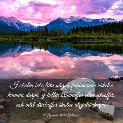 Picture 03 - 2 Mosebok 30:9 SV1917 - I skolen icke låta någon främmande rökelse - Bible Verse Picture